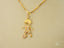 18k Gold Golden Play Pendant with Soccer Player Charm and Crystal Embellishments