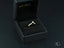 Diamond solitaire engagement ring in black box for Golden Promise 18k Gold Jewelry