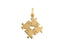 Gold puzzle piece pendant with heart for Autism Awareness, featuring a golden puzzle design