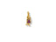Gold charm pendant of a girl in a purple dress from the Golden Ruby Doll collection