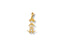 Gold pendant featuring stylized skateboarders in 18k gold, Golden Skater design