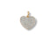 Heart-shaped pendant in 18k gold with cubic zirconia, Golden Spark design
