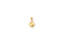 Gold spherical pendant in 18k gold with a small bail attachment for elegant wear