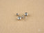 Silver 5mm Ball Earrings in 18K White Gold, part of art gold jewelry collection