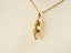 Gold violin-shaped pendant on a delicate chain necklace from Golden Steps Shoes Pendant