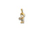 Gold pendant featuring a figure with a crystal sphere, part of the Golden Treasure collection