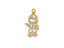 Gold and diamond pendant in 18k gold shaped like a boy, Golden Treasures Pendant