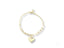 Delicate 18k gold bracelet with heart motif charm pendant for elegant jewelry