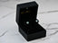Black jewelry box showcasing Guardian Love 18k Gold Heart Evil Eye Earrings
