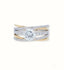 Harmonious 18k white and yellow gold ring with 1 carat natural diamond.