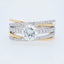 Harmonious 18k white and yellow gold ring with 1 carat natural diamond.