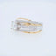 Harmonious 18k white and yellow gold ring with 1 carat natural diamond.