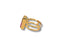 Gold ring featuring pink and green tourmaline in 18K Yellow Gold Harmony Stone Ring design