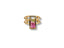 Gold ring with rectangular watermelon tourmaline in 18K Yellow Gold Harmony Stone Ring