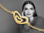 Gold heart-shaped pendant on chain necklace from HHHH Collection heart bracelet
