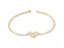Delicate yellow gold heart bracelet with charm from the HHHH Collection