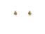 Two gold Ladybug Earrings with Colorful CZ in certified 18k solid gold art jewelry
