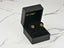 Gold Flower Earrings in Black Jewelry Box for Lucky Charm 18K Gold Green CZ Clover Earrings