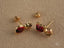18k Gold Ladybug Stud Earrings for Kids designed as lucky charm jewelry