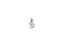 Silver double-ball earring stud in 18k white gold from the Luminous Sphere collection