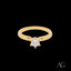 Luxurious 18k gold engagement ring with a round diamond in a six-prong setting