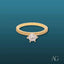 Luxurious 18k gold ring featuring a diamond solitaire and accent stones on the band