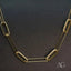 Luxury 18k Gold Necklace with Zirconia Links from Art Gold Jewelry.