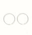 18k White Gold Hoop Earrings, minimalist design, luxury jewelry, Art Gold Jewelry.