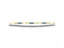 LED light strip featuring alternating white and blue sections on a Men’s bracelet with 18k gold and white gold details
