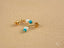 Ocean Breeze 18k Gold Pearl & Turquoise Earrings featuring vibrant turquoise beads