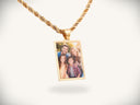 Forever Portrait 14k gold rectangular photo pendant necklace