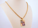 Forever Portrait 14k gold rope chain necklace with family photo pendant