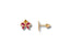 Gold bow-shaped earrings in 18K Gold Pink Bow Earrings, playful art gold jewelry design