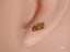 Gold Panda Earring from Playful Piglet in certified 18K solid gold art jewelry