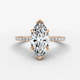 Etoile marquise diamond setting in gold, view 7