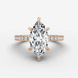 Mystere Etoile marquise diamond setting in gold, view 7