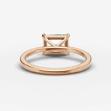 Horizon emerald diamond setting in gold, view 12