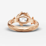 Fleur round diamond setting in gold, view 12