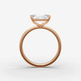 Horizon emerald diamond setting in gold, view 8