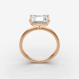 Horizon emerald diamond setting in gold, view 9