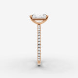 Etoile radiant diamond setting in gold, view 11
