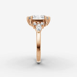 Fleur oval diamond setting in gold, view 11