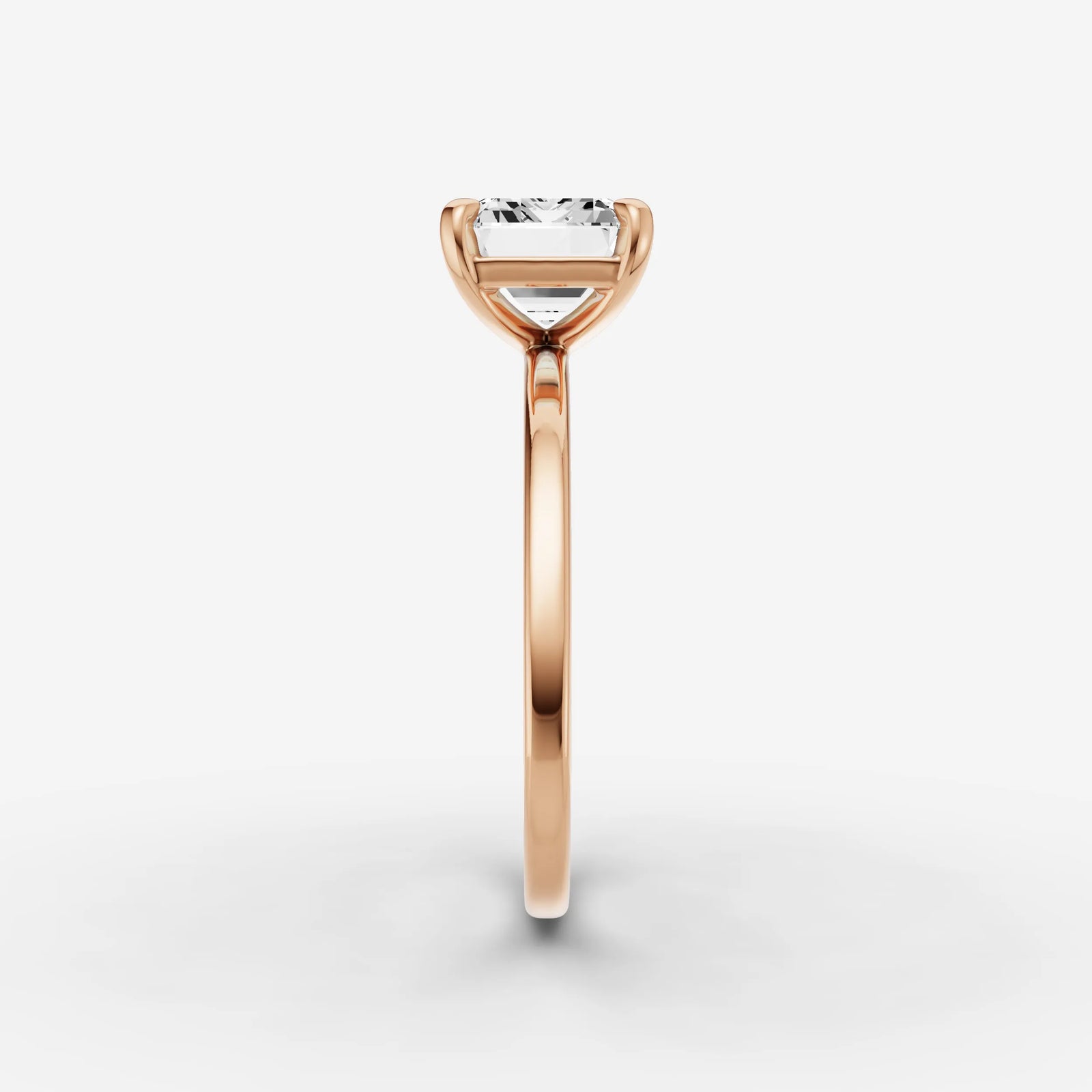 Horizon emerald diamond setting in gold, view 11