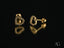 Gold heart drop earrings with screw backs from the Radiant Love collection in 18k gold
