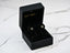 Heart-shaped 18k gold stud earrings in a black box, Radiant Love heart drop earrings