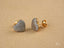 Heart-shaped gold earrings with crystals from Radiant Love in luminous 18k gold