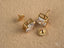 Radiant Luxe 18k Gold Square CZ Stud Earrings featuring square-cut cubic zirconia sparkle