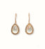 18k gold earrings with radiant rainbow crystals and diamonds, Art Gold Jewelry.