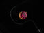 Radiant Ruby Sparkle 18K Gold CZ Stud Earrings featuring red cubic zirconia stones