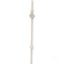 Delicate 18k gold diamond cut chain bracelet with circular charms and pearls